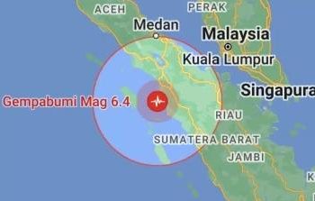 Gempa 6,4 SR Padang Sidempuan Terasa Sampai ke Sumbar dan Riau