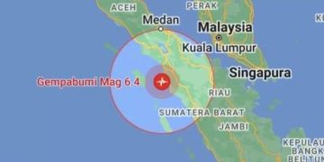 Gempa 6,4 SR Padang Sidempuan Terasa Sampai ke Sumbar dan Riau