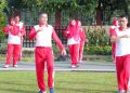 Personil Polres Payakumbuh Serta Ibu-Ibu Bhayangkari Laksanakan Senam Aerobic Bersama