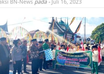 MDTA Masjid Jami’ Birugo gelar Perayaan Khatam Al-Qur’an Ke-60, Pawai Takruf nya Dilepas Wawako Marfendi