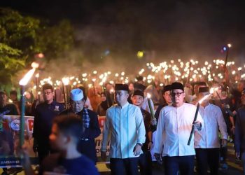 Sambut Tahun Baru Islam, Pemko Solok Bersama Masyarakat Gelar Pawai 1000 Obor