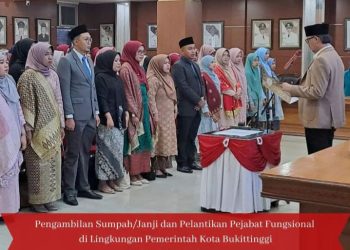 Wako Erman Safar Lantik 154 Tenaga Fungsional di Lingkungan Pemko Bukittinggi