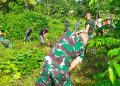Jajaran Koramil 04 Sikakap Laksanakan Gotong Royong Bersama