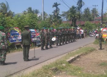 Dandim 0319 Mentawai Pimpin Upacara Pemakaman Almarhum Serda Doni Junaidi