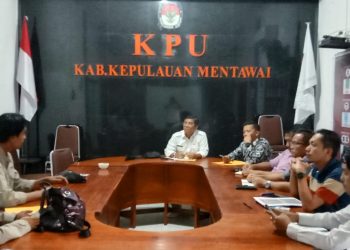 Mappilu PWI Mentawai Audensi Dengan KPU Kabupaten Kepulauan Mentawai