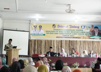 420 Guru SD dan SMP  Kab. Lima Puluh Kota Ikuti Bimtek Analisis CP Mulok BAM