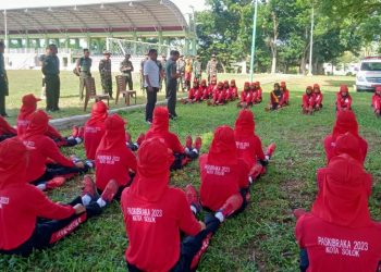 Dandim 0309/Solok  Monitoring Pelaksanaan Kegiatan Pelatihan Paskibraka Kota Solok