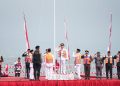 Luarbiasa, Pemkab Solok Laksanakan Upacara HUT RI Ke-78 Ditengah Danau Singkarak