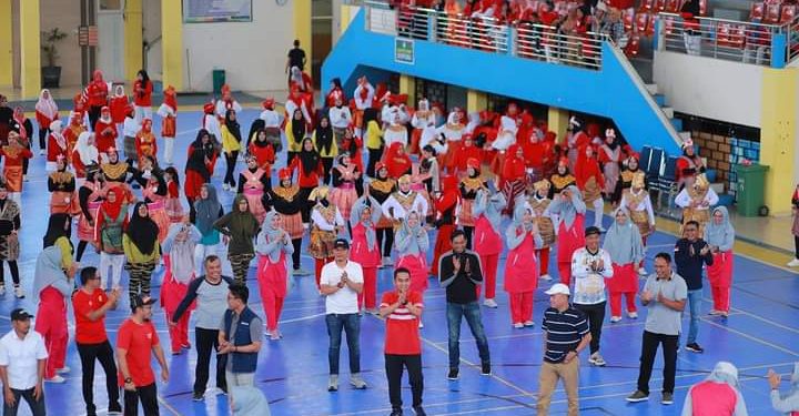 PERWOSI Kota Solok Gelar Lomba Senam Kreasi Dalam Rangka Memeriahkan HUT RI Ke-78