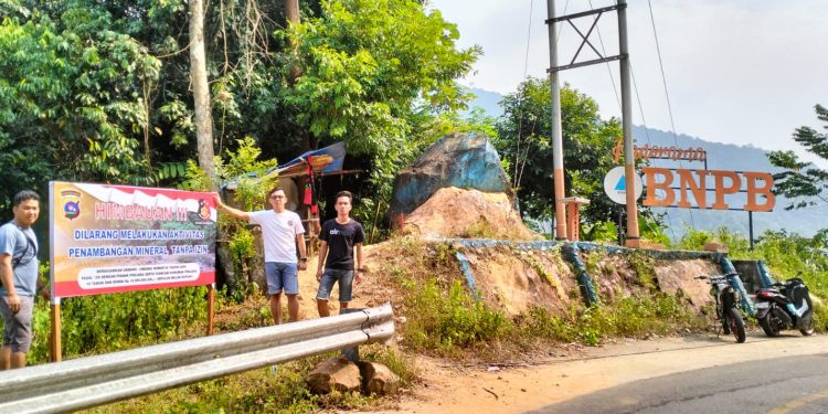 Klarifikasi Dugaan Tambang Liar, Polres Sijunjung Pasang Himbauan