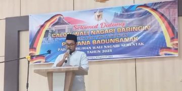 Ronaldi SE, Calon Wali Nagari Baringin Menyampaikan Visi dan Misi Nya