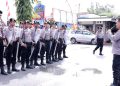Personel Polres Solok Kota Laksanakan Latihan Dalmas Menjelang Pemilu 2024