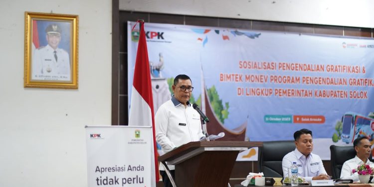 KPK RI Adakan Sosialisasi Pengendalian Gratifikasi dan Bimtek Monev Program Pengedalian Gratifikasi di Lingkup Pemkab. Solok