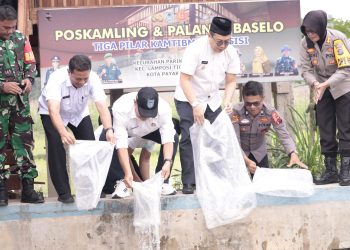 Kapolres Payakumbuh Resmikan Poskamling dan Palanta Baselo Tiga Pilar Kamtibmas Presisi