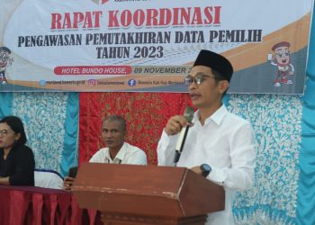 Bawaslu Kab. Kepulauan Mentawai Gelar Rapat Koordinasi Pengawasan Pemutakhiran Data Pemilih