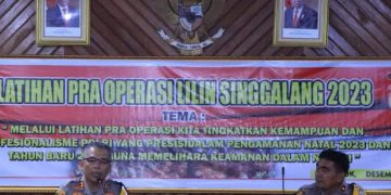 Kapolres Solok Kota Pimpin Latihan Pra Operasi Lilin Singgalang 2023