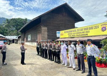 Pastikan Kesiapan Personil, Iptu Hidayanda Riski Cek Pos Pengamanan Operasi Lilin 2023