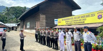 Pastikan Kesiapan Personil, Iptu Hidayanda Riski Cek Pos Pengamanan Operasi Lilin 2023