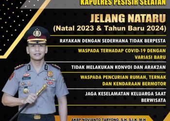 Jelang Tahun Baru 2024, Kapolres Pessel Sampaikan Himbauan Kamtibmas