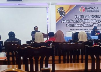 Bawaslu Kabupaten Solok Fasilitasi Pelatihan Saksi Partai Politik Pemilu 2024