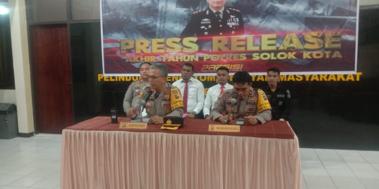 5 Ranking Tindak Pidana Selama Tahun 2023 Diungkap Polres Solok Kota