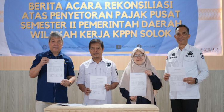 Kab. Solok Menjadi Kabupaten/Kota Tercepat dalam Penyelesaian Berita Acara Rekonsiliasi Penyetoran Pajak Semester II