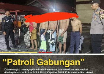 Tim Patroli Malam Polres Solok Kota Amankan Remaja yang Berencana Tawuran di Wilayah Hukum Polresta Solok