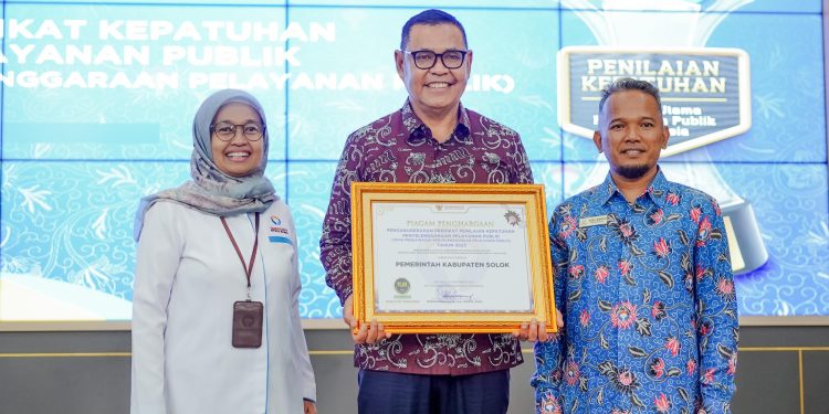 Hasil Penilaian Kepatuhan Penyelenggara Pelayanan Publik Pemkab Solok Tertinggi di Sumatera Barat