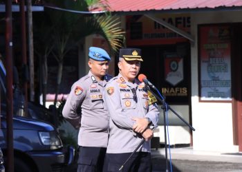 Kapolres Solok Kota Pimpin Apel Mingguan Operasi Mantap Brata 2023/2024