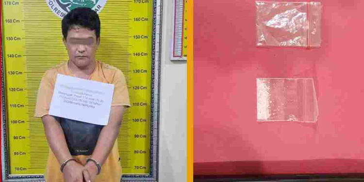 Satres Narkoba Polres Tanah Datar Menangkap RS Terduga Pelaku Penyalahgunaan Narkoba