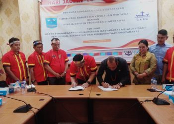 GKPM Laksanakan Penandatanganan Nota Kesepakatan dengan Pemda Kepulauan Mentawai