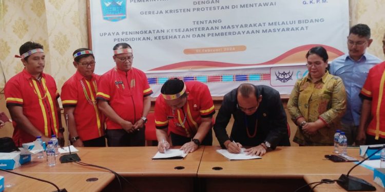 GKPM Laksanakan Penandatanganan Nota Kesepakatan dengan Pemda Kepulauan Mentawai