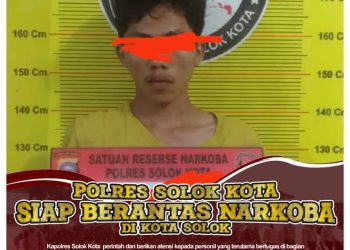 Satresnarkoba Polres Solok Kota Tangkap Pelaku Diduga Pengedar Sabu di Koto Panjang