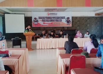 Bawaslu Mentawai Laksanakan Sosialisasi Peraturan Bawaslu Terkait Penyelesaian Sengketa Proses Masa kampanye Pemilu 2024
