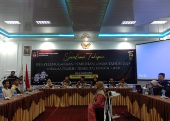 Penyandang Disabilitas Kota Solok Ikuti Sosialisasi Tahapan Penyelenggaraan Pemilu