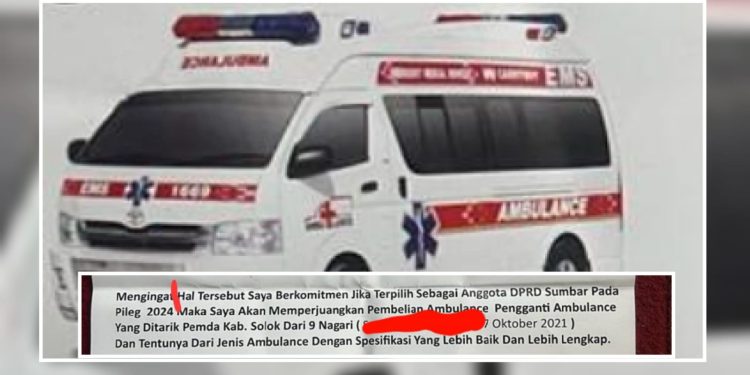 Misteri 9 Ambulans, Politik Belah Bambu Caleg di Kab. Solok