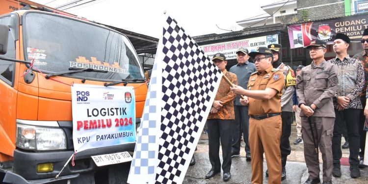 Dilepas Pj Wako Payakumbuh, Logistik Pemilu 2024 Menuju Lima Kecamatan yang Ada di Kota Payakumbuh