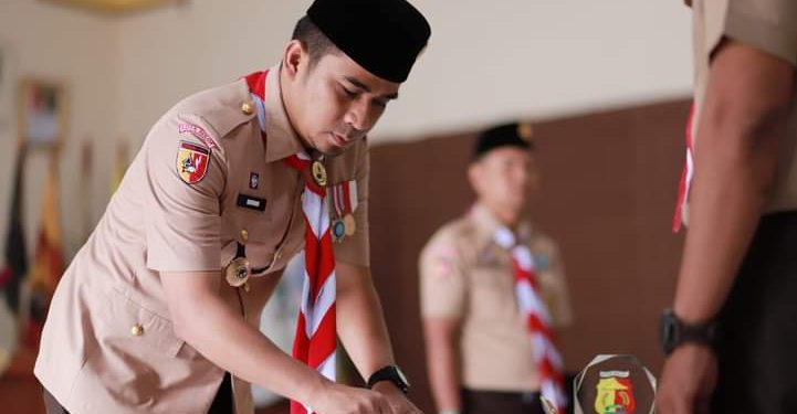 Pengurus Andalan Dan Dewan Kerja Kwartir Ranting Gerakan Pramuka Lubuk Sikarah Kota Solok Masa Bakti 2022-2025 Dikukuhkan