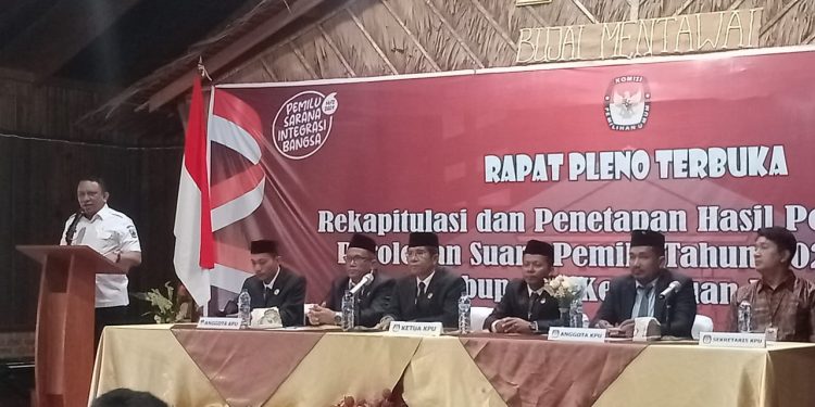 PJ Bupati Mentawai Hadiri Rapat Pleno Terbuka KPU Mentawai