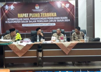 KPU Kab. Solok Lanjutkan Penghitungan Rekapitulasi Perolehan Suara Pemilu 2024