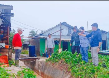 Intensitas Hujan Tinggi, Pemdes Tuapejat Pantau Kondisi wilayahnya