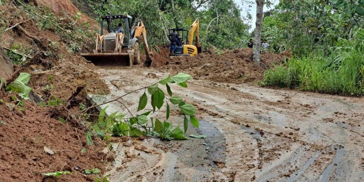 Longsor di Rimbo Langkuik, Dinas PUPR Pasaman Turunkan Dua Alat Berat