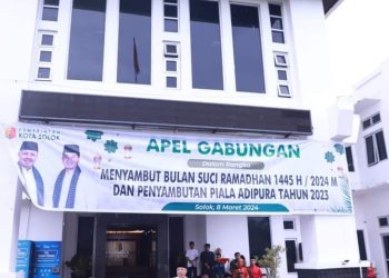 Sambut Ramadhan 1445 H dan Piala Adipura 2023, Pemko Solok Gelar Apel Gabungan