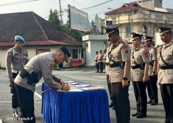 AKBP Ahmad Fadilan Pimpin Sertijab Sejumlah Pejabat Utama di Jajaran Polres Solok Kota