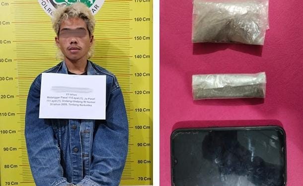 Satres Narkoba Polres Tanah Datar Berhasil Mengamankan HM Terduga Penyalahgunaan Narkoba Jenis Ganja