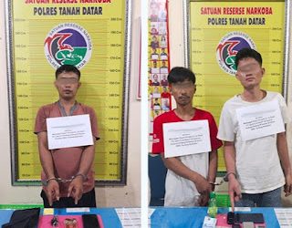 Tiga Pelaku Penyalahgunaan Narkoba Berhasil Diamankan Satres Narkoba Tanah Datar