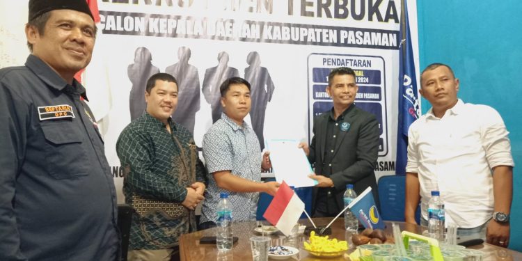 Siap Pimpin Pasaman, Ardinol Mendaftar ke DPD Partai Nasdem Kab. Pasaman