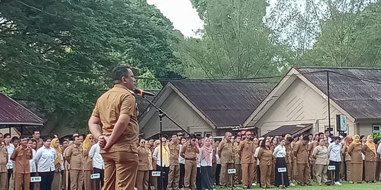 PJ Bupati Mentawai Fernando Jongguran Simanjuntak Gelar Apel Gabungan