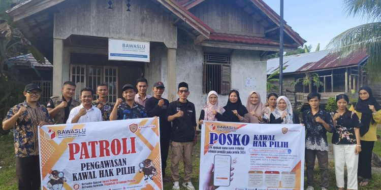 Bawaslu Mentawai Launching Posko Kawal Hak Pilih dan Laksanakan Patroli di Siberut Tengah