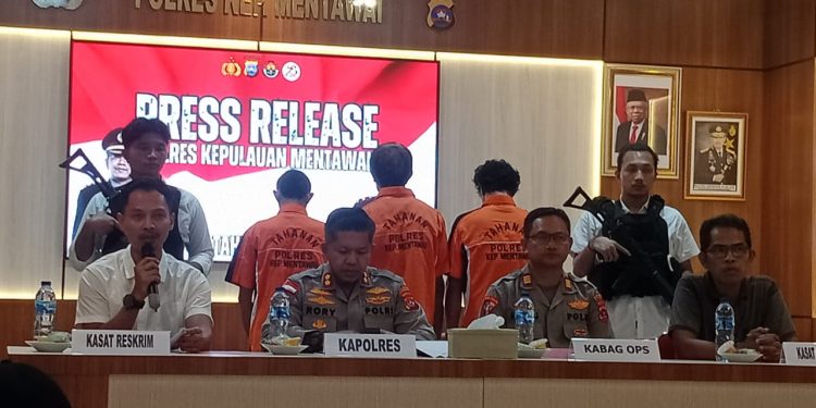 Polres Mentawai Gelar Press Release Ungkap Sejumlah Kasus